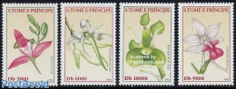 Sao Tome/Principe 2002 Orchids 4v, Mint NH, Nature - Flowers & Plants - Orchids - Sao Tome And Principe