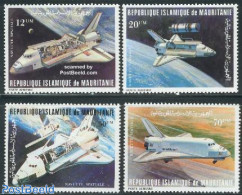 Mauritania 1981 Space Shuttle 4v, Mint NH, Transport - Space Exploration - Autres & Non Classés