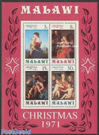 Malawi 1971 Christmas, Madonna Paintings S/s, Mint NH, Religion - Christmas - Art - Paintings - Natale