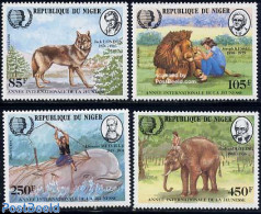 Niger 1985 International Youth Year 4v, Mint NH, Nature - Various - Animals (others & Mixed) - Cat Family - Elephants .. - Niger (1960-...)