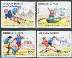 Niger 1990 World Cup Football Italy 4v, Mint NH, Sport - Football - Niger (1960-...)