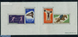 Niger 1968 Olympic Games Mexico S/s, Mint NH, Nature - Sport - Horses - Fencing - Olympic Games - Swimming - Schermen