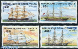 Upper Volta 1984 Ships 4v, Mint NH, Transport - Ships And Boats - Bateaux