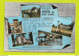 86 LA ROCHE POSAY N°648 T Sous Forme De Télégramme Postée De Lésigny En 1964 Pont Baignade Excl M.Condé - La Roche Posay