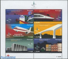 Portugal 2002 Ministery Public Works S/s, Mint NH, Transport - Aircraft & Aviation - Railways - Ships And Boats - Art .. - Ongebruikt