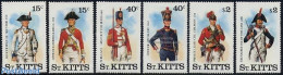 Saint Kitts/Nevis 1987 Military Uniforms 6v, Mint NH, Various - Uniforms - Kostüme