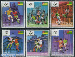 Togo 1989 World Cup Football 6v, Mint NH, Religion - Sport - Churches, Temples, Mosques, Synagogues - Football - Kerken En Kathedralen