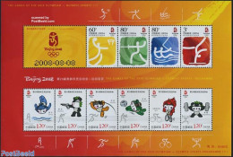 China People’s Republic 2007 Beijing 2008 10v M/s, Mint NH, Sport - Cycling - Fencing - Olympic Games - Shooting Spo.. - Neufs