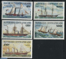 Central Africa 1984 Ships 5v, Mint NH, Transport - Ships And Boats - Schiffe