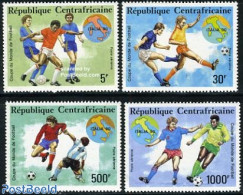 Central Africa 1990 World Cup Football Italy 4v, Mint NH, Sport - Various - Football - Maps - Geography