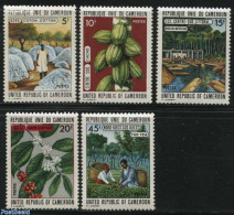 Cameroon 1973 Five Years Plan 5v, Mint NH, Nature - Various - Fruit - Agriculture - Textiles - Fruits
