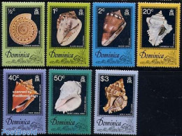 Dominica 1976 Shells 7v, Mint NH, Nature - Shells & Crustaceans - Vie Marine