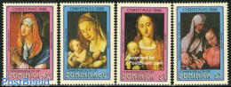 Dominica 1986 Christmas 4v, Durer Paintings, Mint NH, Religion - Christmas - Art - Dürer, Albrecht - Paintings - Noël