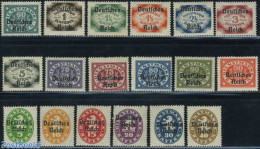Germany, Empire 1920 On Service, Overprints On Bavaria Stamps 18v, Mint NH - Sonstige & Ohne Zuordnung