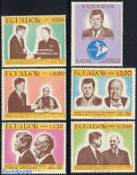 Ecuador 1967 J.F. Kennedy 6v, Mint NH, History - Religion - American Presidents - Churchill - Germans - United Nations.. - Sir Winston Churchill