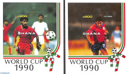 Ghana 1990 World Cup Football Italy 2 S/s, Mint NH, Sport - Football - Other & Unclassified