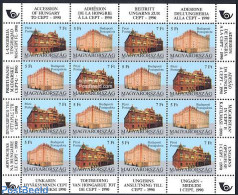Hungary 1991 CEPT Membership M/s, Mint NH, History - Europa Hang-on Issues - Art - Architecture - Unused Stamps