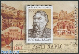 Hungary 2003 Deak Ferenc S/s, Mint NH, History - Newspapers & Journalism - Ongebruikt