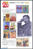 Japan 1999 20th Century (1) 10v M/s, Mint NH, Nature - Transport - Horses - Railways - Trams - Art - Authors - Unused Stamps