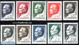 Yugoslavia 1968 Definitives, J.B. Tito 10v, Mint NH - Ongebruikt