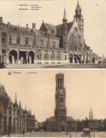 BRUGES : La Gare + La Grand' Place. ( 2 Cartes ).Impeccables. - Brugge