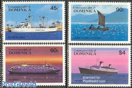 Dominica 1984 Ships 4v, Mint NH, Transport - Ships And Boats - Barche
