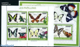 Togo 2010 Butterflies 4v (m/s) + S/s, Mint NH, Nature - Butterflies - Togo (1960-...)