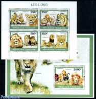Togo 2010 Lions 5v (2 S/s), Mint NH, Nature - Animals (others & Mixed) - Cat Family - Togo (1960-...)
