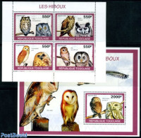 Togo 2010 Owls 5v (2 S/s), Mint NH, Nature - Birds - Birds Of Prey - Owls - Togo (1960-...)