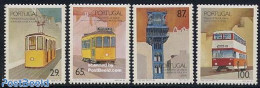 Portugal 1989 Lisbon Transport 4v, Mint NH, Transport - Automobiles - Railways - Trams - Ongebruikt