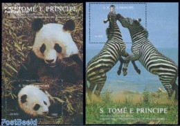 Sao Tome/Principe 1992 UNCED 2 S/s, Mint NH, History - Nature - United Nations - Animals (others & Mixed) - Environmen.. - Milieubescherming & Klimaat