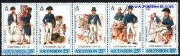 Ascension 1987 Royal Navy Uniforms 5v [::::], Mint NH, Science - Various - Weights & Measures - Uniforms - Kostüme