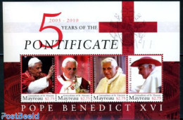 Saint Vincent & The Grenadines 2010 Mayreau, Pope John Paul II 4v M/s, Mint NH, Religion - Pope - Religion - Papes