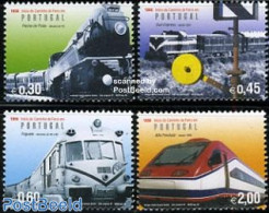 Portugal 2006 150 Years Railways In Portugal 4v, Mint NH, Transport - Railways - Nuevos