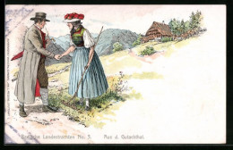 Künstler-AK Gutachthal, Paar In Schwarzwälder Tracht  - Costumes