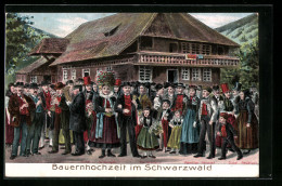 Präge-AK Schwarzwald, Bauernhochzeit In Schwarzwälder Tracht  - Costumes