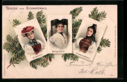 AK Schwarzwald, Drei Damen In Badischer Tracht  - Costumes