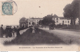 X15-78) SAINT GERMAIN - LA TERRASSE ET LE PAVILLON HENRI IV - ANIMEE  - VOITURE - 1905  - St. Germain En Laye