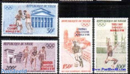 Niger 1972 Olympic Winners 4v, Mint NH, Sport - Athletics - Boxing - Football - Olympic Games - Athlétisme