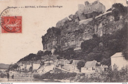 X14-24) BEYNAC (DORDOGNE) LE CHATEAU ET LA DORDOGNE - 1911 - Autres & Non Classés