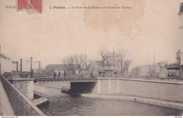 X14-93) PANTIN - LE PONT DE LA MAIRIE ET LE CANAL DE L ' OURCQ  -  ( 2 SCANS ) - Pantin