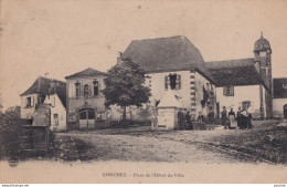 X13-64) CONCHEZ - PLACE DE L ' HOTEL DE VILLE  - ANIMEE - 1912 - ( 2 SCANS ) - Autres & Non Classés