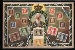 AK Prinzregent Luitpold, Briefmarken  - Koninklijke Families
