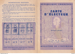 X8- CARTE D ' ELECTEUR - MAIRIE  BRUCH -  LOT ET GARONNE - ( 2 SCANS ) - Historische Documenten