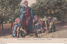 X8-  ISRAEL  - PALESTINE - PAYSANTS DE PALESTINE - PEASANTS -  COLORISEE  - ( 2 SCANS )  - Israele