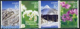 Japan 2006 Mountain & Flowers In Shinano 4v [:::], Mint NH, Nature - Sport - Flowers & Plants - Mountains & Mountain C.. - Ungebraucht