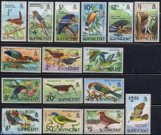 Saint Vincent 1970 Birds 16v, Mint NH, Nature - Birds - Owls - Hummingbirds - St.Vincent (1979-...)