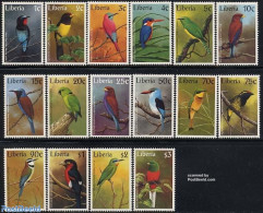 Liberia 1997 Definitives, Birds 16v, Mint NH, Nature - Birds - Kingfishers - Woodpeckers - Other & Unclassified