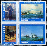 Peru 1984 Miguel Grau 4v [+], Mint NH, Transport - Various - Fire Fighters & Prevention - Ships And Boats - Uniforms - Firemen
