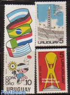 Uruguay 1980 Football Games 3v, Mint NH, History - Sport - Flags - Football - Sport (other And Mixed) - Uruguay